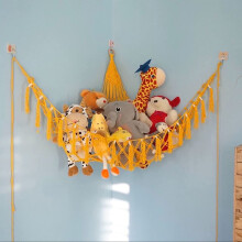 Giant Baby Toy Hammocks Wall Corner Hanging Storage Net Organizer Stuffed Animal Hammock