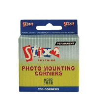 250 Photo Mounting Corners Acid-Free Permanent Album Scrapbook Adhesive