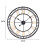 Living And Home 80CM Large Metal Roman Numeral Wall Clock 6