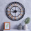 Living And Home 80CM Large Metal Roman Numeral Wall Clock 1