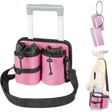 Luggage Cup Holder Luggage Travel Cup Holder with Shoulder Strap and 2 Luggage Tags Travel Cup Holder for Luggage