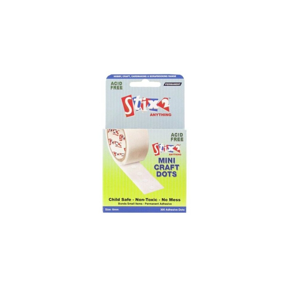 Stix2 300 Mini 6Mm Permanent Craft Dots Acid Free Glue Hobby Adhesive