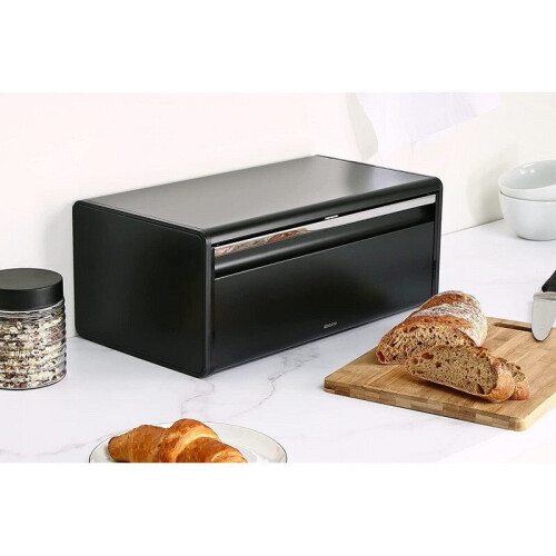 Brabantia Brabantia Fall Front Bread Bin - Matt Black 1