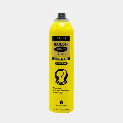EBIN WONDER PONYTAIL BOND FREEZE SPRAY EXTRA MEGA HOLD 8OZ (FINE HAIR)