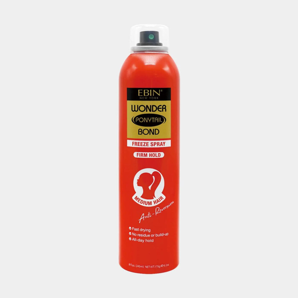 EBIN WONDER PONYTAIL BOND FREEZE SPRAY FIRM HOLD 8OZ (MEDIUM HAIR)