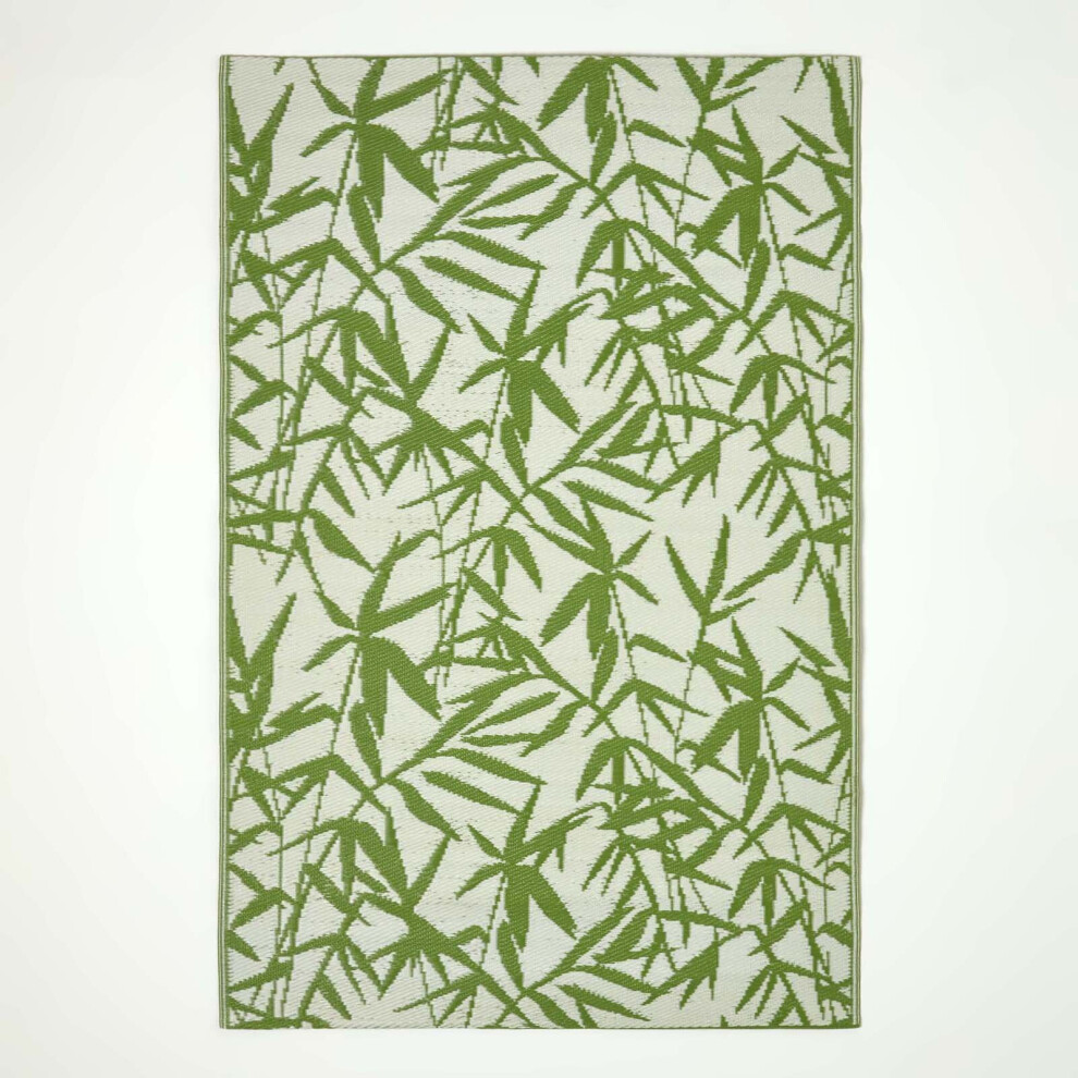 (120 x 180 cm) Zena Tropical Green Outdoor Rug