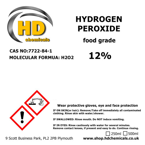 (12%, 100ml) Hydrogen Peroxide 3% 6% 9% 12%  Food Grade