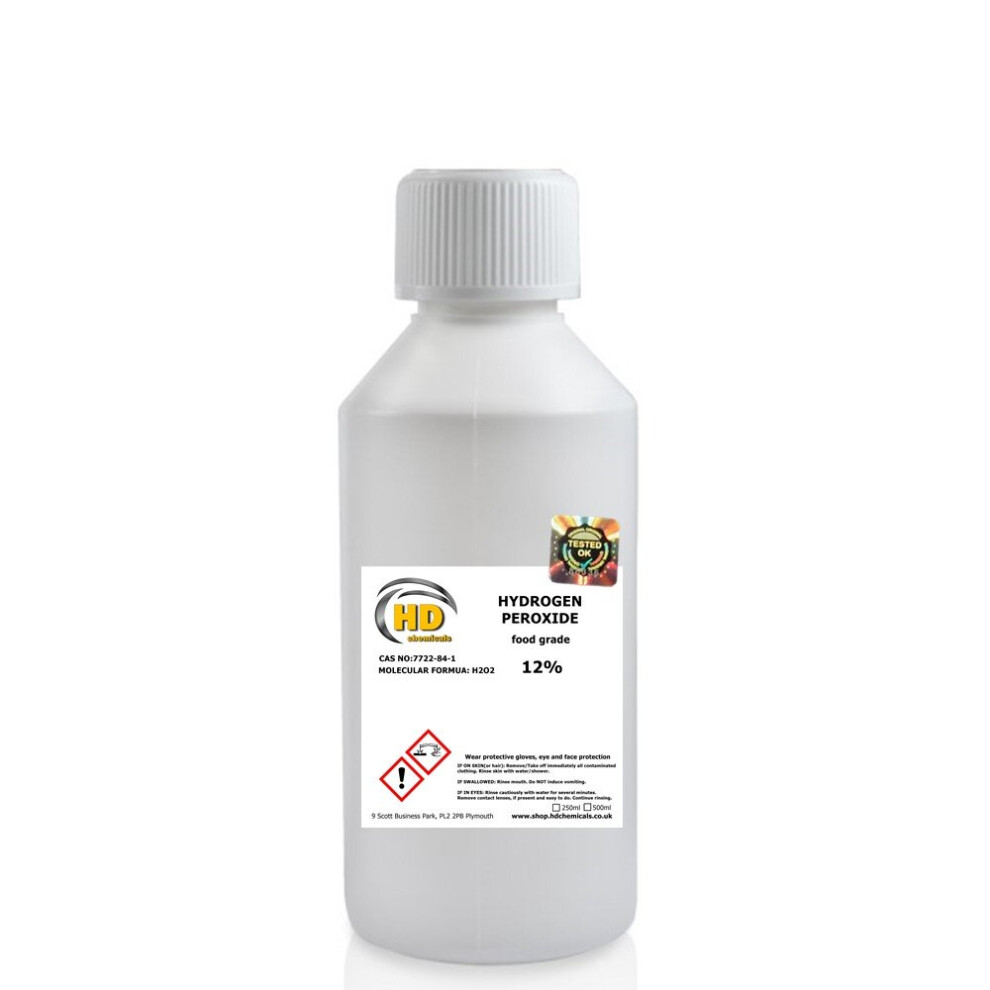 (12%, 250ml) Hydrogen Peroxide 3% 6% 9% 12%  Food Grade