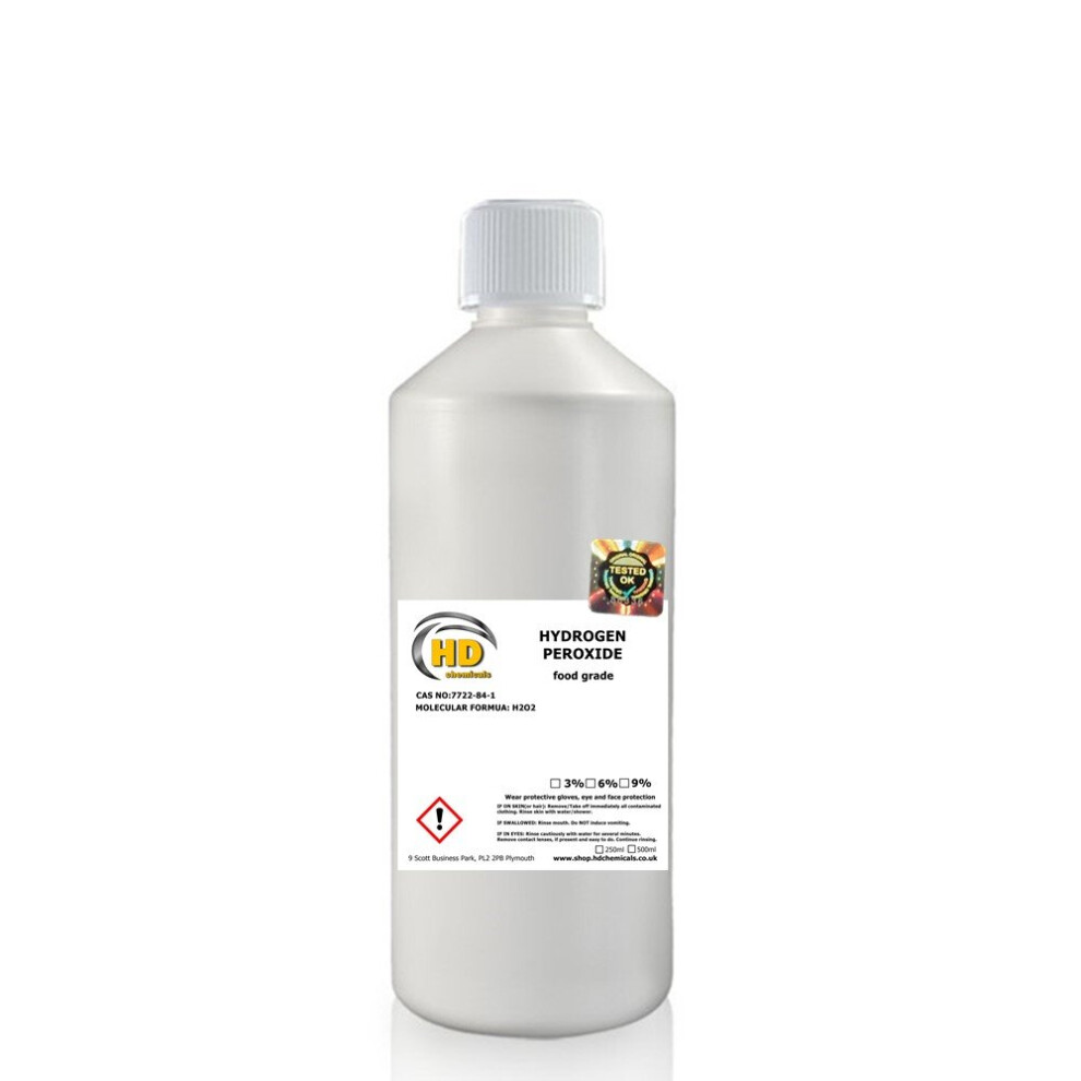 (9%, 500ml) Hydrogen Peroxide 3% 6% 9% 12%  Food Grade