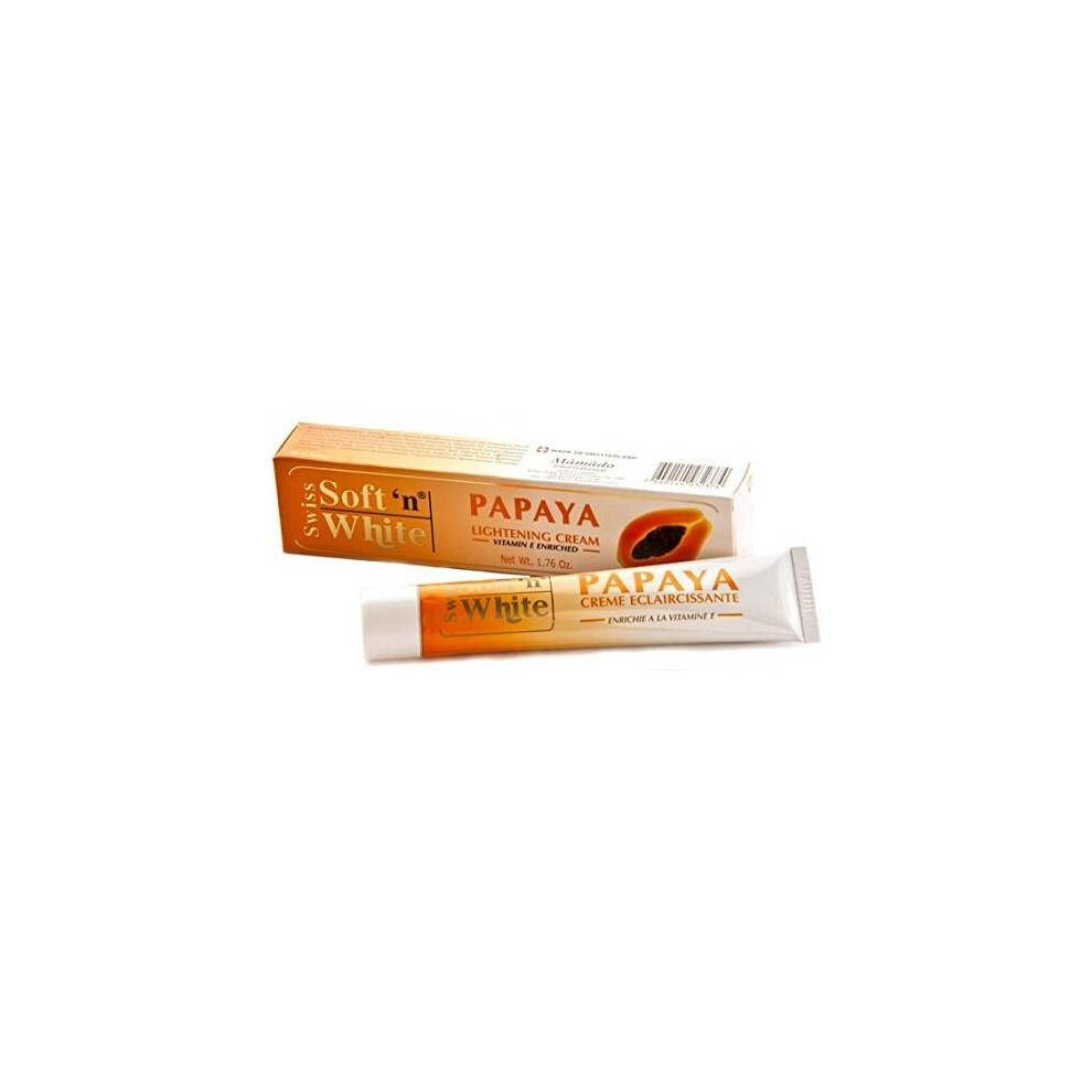 Soft N White Papaya Lightening Cream Vitamin E Enriched 1.76Oz