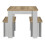 Birlea Harper Grey Dining Table & bench set 3