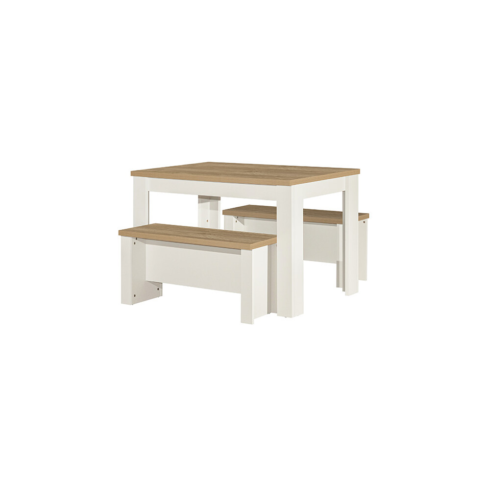 Harper Cream Dining Table & bench set