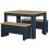Birlea Harper Navy Dining Table & bench set 1