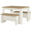 Birlea Harper Cream Dining Table & bench set 2