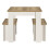 Birlea Harper Cream Dining Table & bench set 3