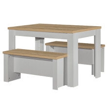Harper Grey Dining Table & bench set