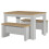Birlea Harper Grey Dining Table & bench set 1