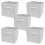 Charles Jacobs (White, 5pcs) Charles Jacobs Fabric Storage Boxes for Cube Units 1