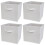 Charles Jacobs (White, 4pcs) Charles Jacobs Fabric Storage Boxes for Cube Units 1