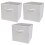 Charles Jacobs (White, 3pcs) Charles Jacobs Fabric Storage Boxes for Cube Units 1