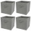 Charles Jacobs (Grey, 4pcs) Charles Jacobs Fabric Storage Boxes for Cube Units 1