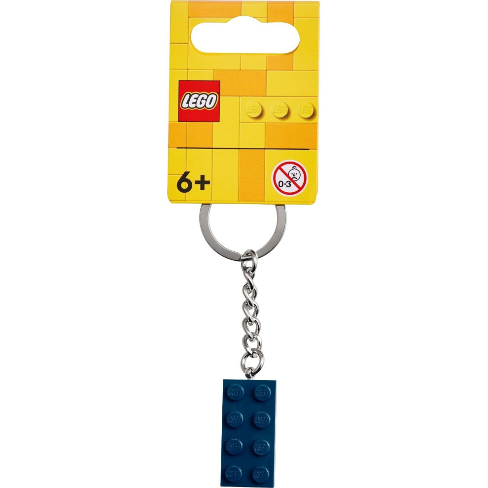 LEGO Classic Earth Blue 2 X 4 Brick Keyring 854237