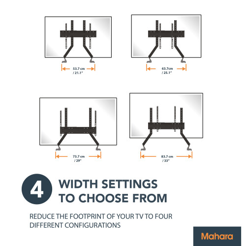 Mahara Extra Large Replacement TV Base, for TVs 55-100" 1
