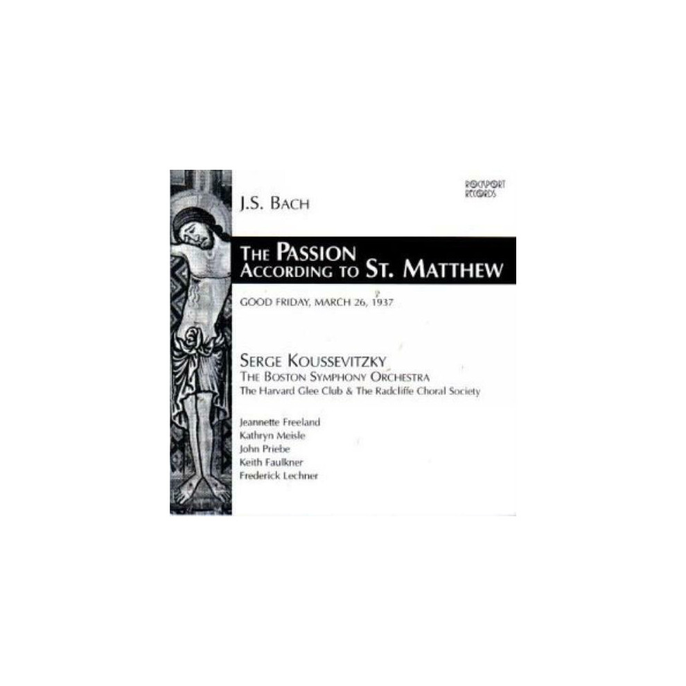 Cd Koussevitzky Serge Bach St Matthew Passion (In English)