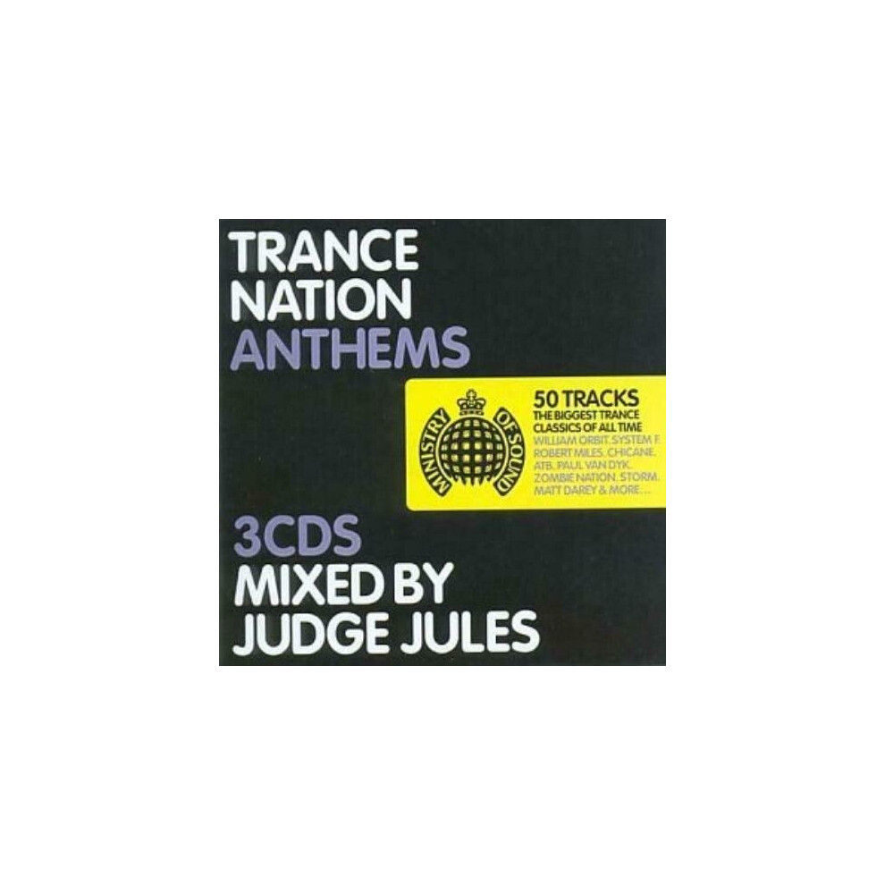 mixed by Judge Jules  Trance Nation Anthems 3cd Set CD