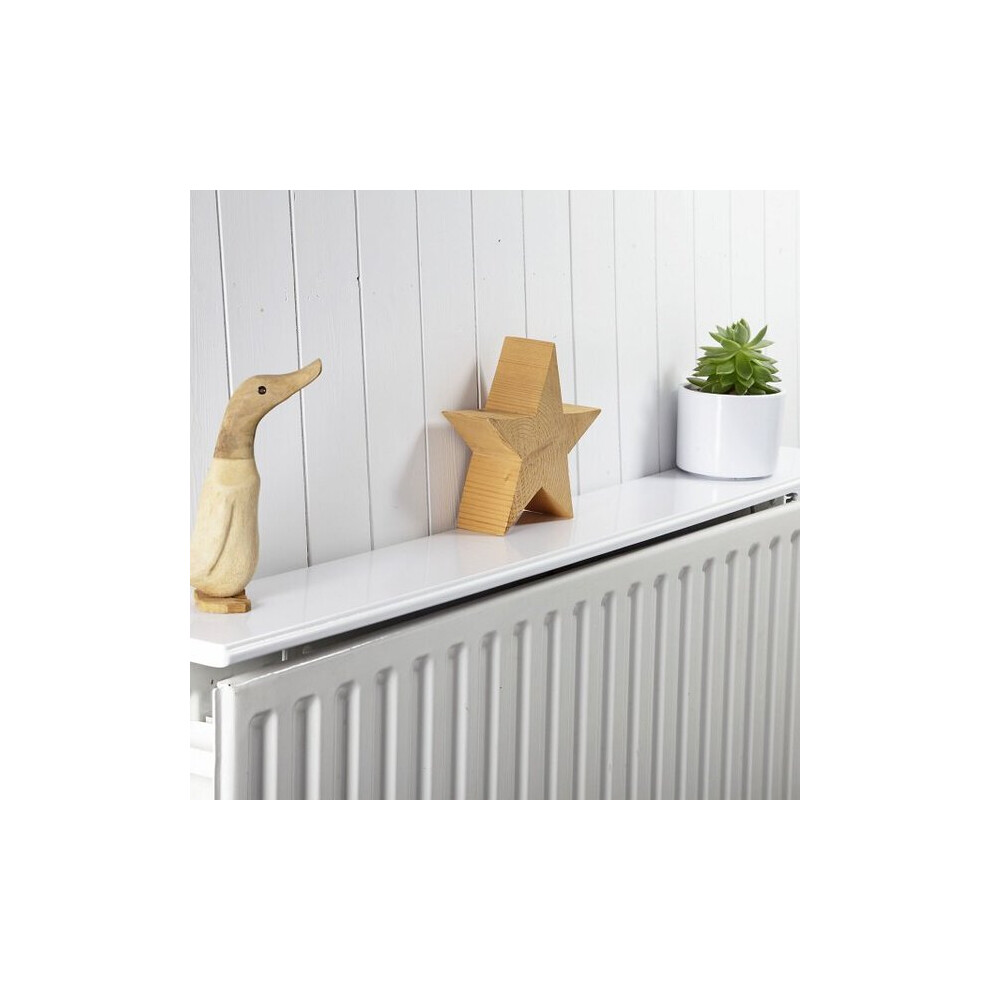 Radiator Shelf | 1.5cm thick 13cm deep | 45" | MDF with a White Wood Finish-image-OPC-PBFTBGC-NEW