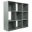 Charles Jacobs (No Drawers) Charles Jacobs Grey 9 Cube Open Book Shelf Storage 1