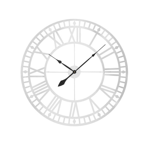 Living And Home 80CM Large Metal Roman Numeral Skeleton Wall Clock 2