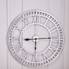 80CM Large Metal Roman Numeral Skeleton Wall Clock