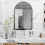 (L(960X660mm)) Arched Wall Mirror Black: Modern Metal Framed Vanity Mirror 1