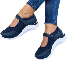 (Dark Blue, UK 6.5) Womens Orthopedic Sandals Casual Loafers Ladies Summer Slingback Shoes Walking