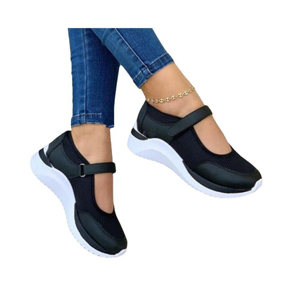 (Black, UK 7) Womens Orthopedic Sandals Casual Loafers Ladies Summer Slingback Shoes Walking