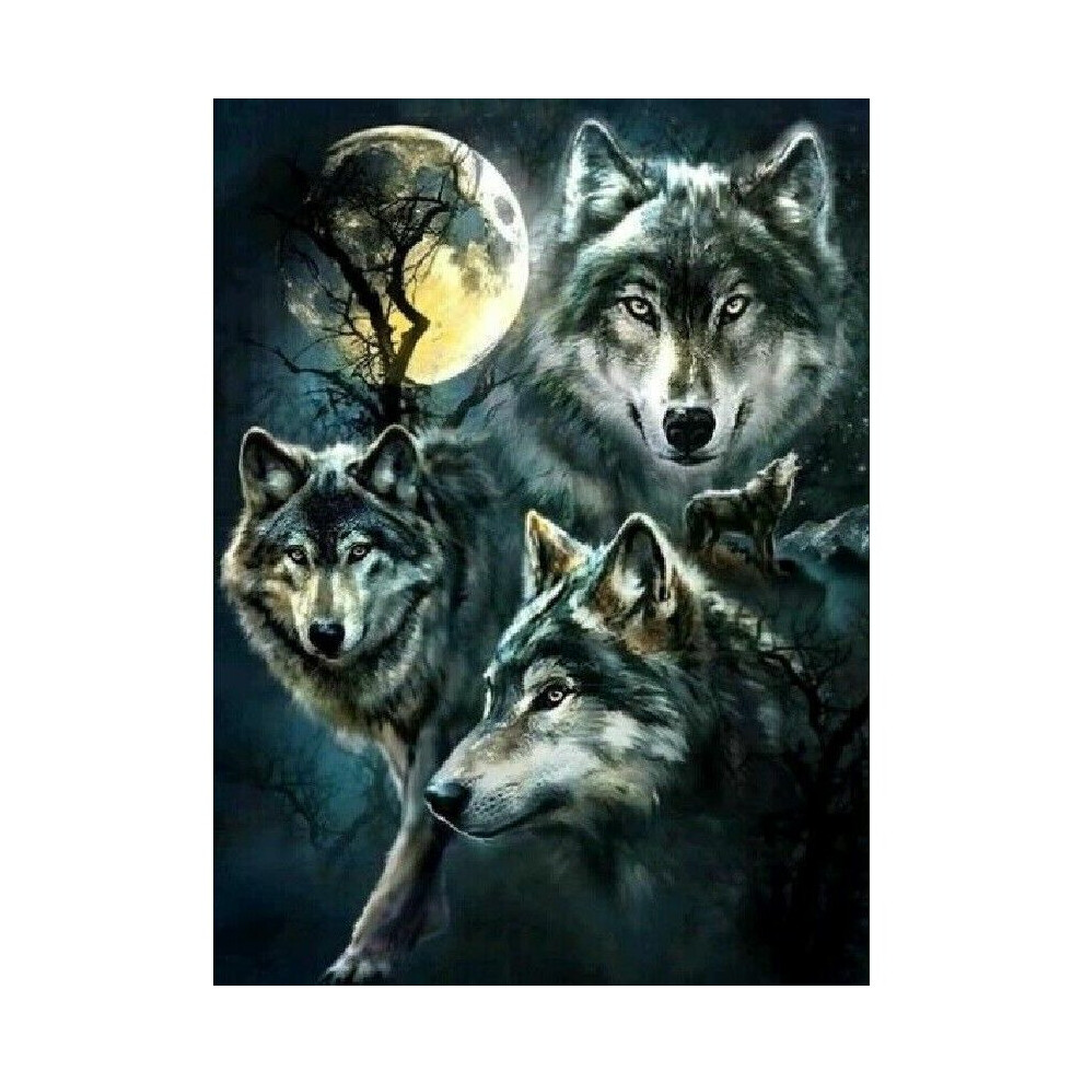 (Wolves) Full Drill 5D Diamond Painting Embroidery Picture Art Cross Stitch DIY Kit