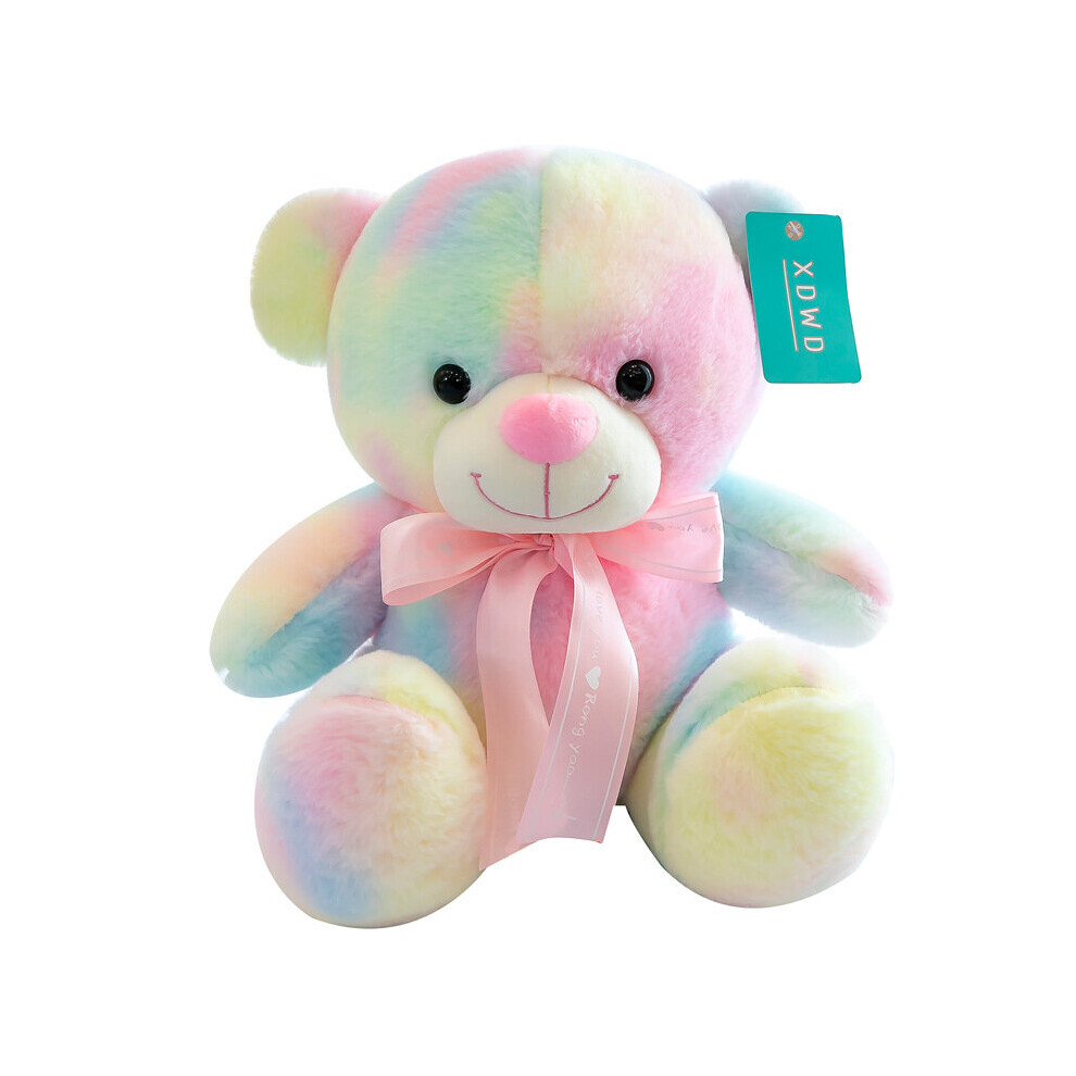 (35cm/13.78in) Plush Bear Rainbow Toy Stuffed Teddy Colorful Doll Kids Girl Gift Birthday