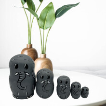 5 Pieces Russian Nesting Doll Handmade for Party Supplies Home Wishing