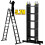 14in1 5.7M Aluminium Folding Ladder Multi Purpose Safety Step Ladders 1