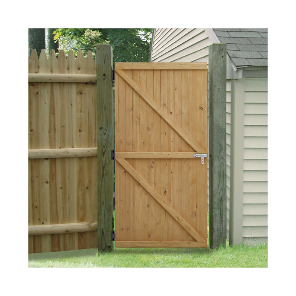 (91cm W x 183cm H) Pine Wood Garden Gate with Latch