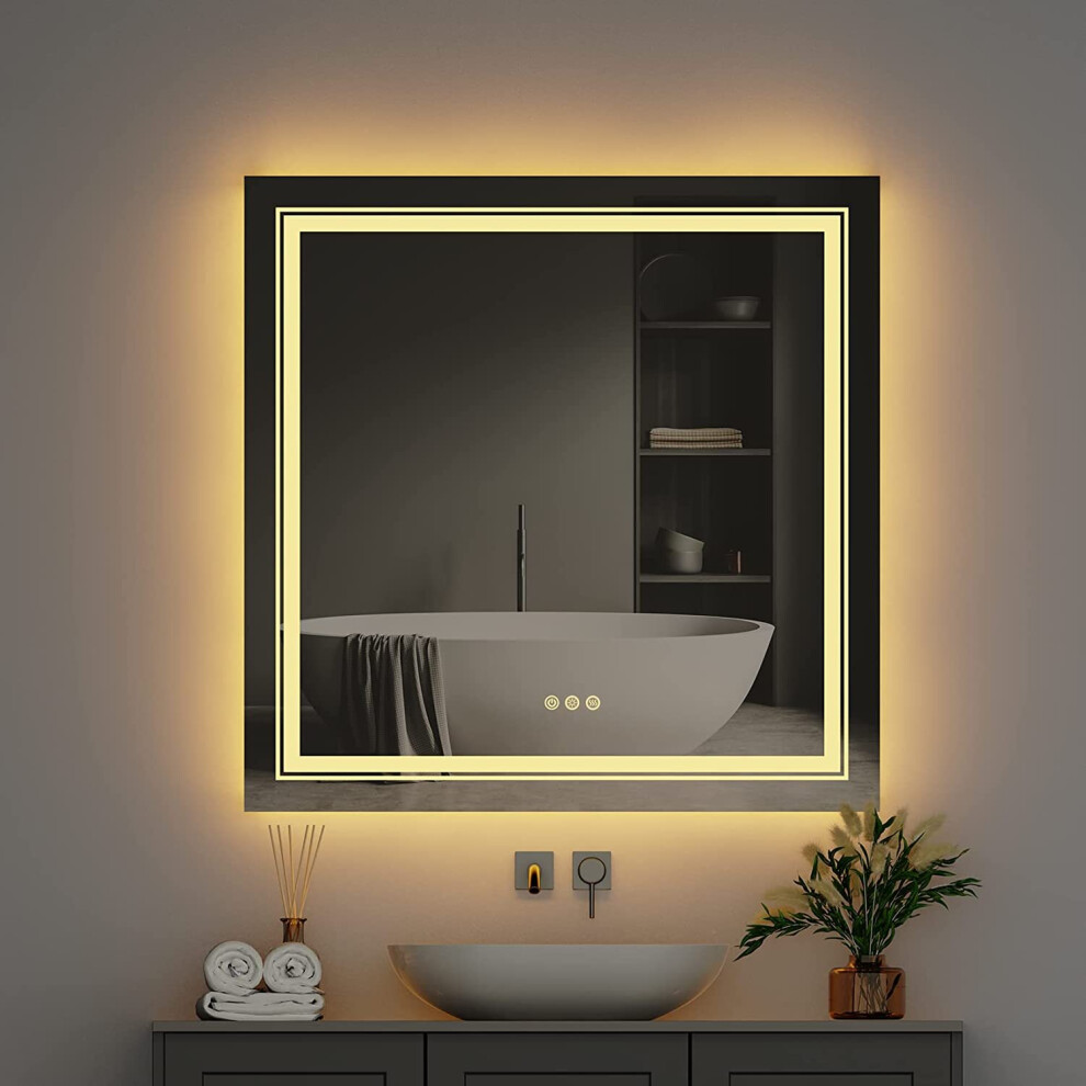 (Square(900x900mm)) LUVODI LED Bathroom Vanity Mirror Wall Mounted-image-OPC-PBFVB6T-NEW