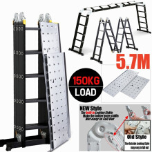 14 in 1 5.7M Aluminium Folding Ladder Multi Purpose Safety Step