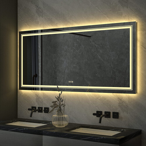 (Rectangle(1050x500mm?) LUVODI LED Bathroom Vanity Mirror Wall Mounted 2