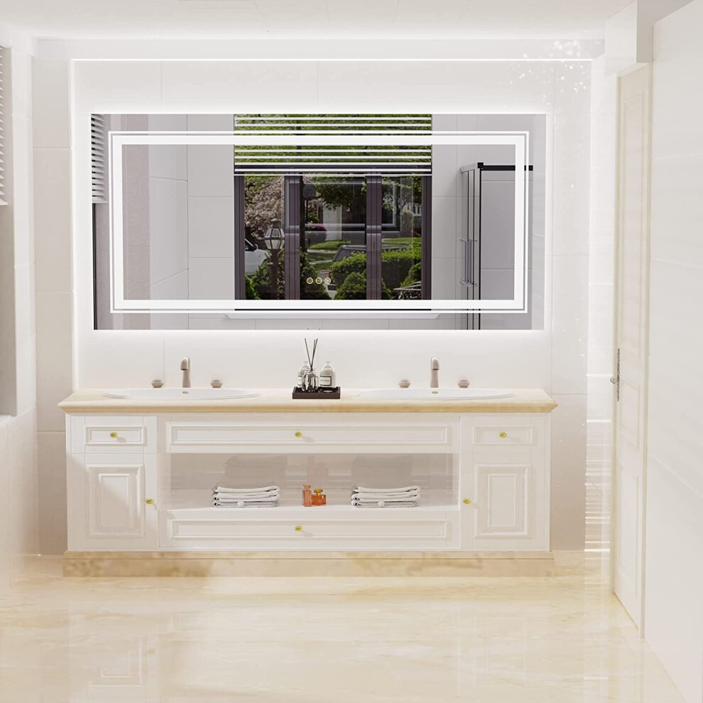 Luvodi (Rectangle(1510X780mm)) Led Bathroom Vanity Mirror Wall Mounted