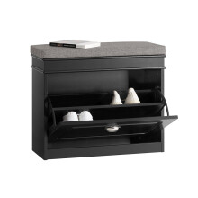 SoBuy FSR82-K-SCH, Hallway Shoe Bench Shoe Rack Shoe Cabinet , Black