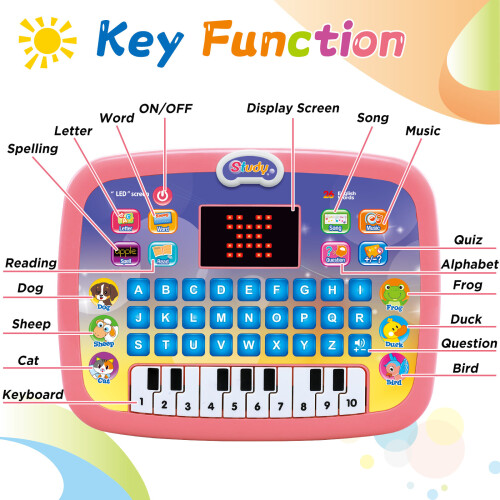 deAO Toys Early Learning Educational Toy Tablet Multi-Function Musical Pad Activity Computer 2
