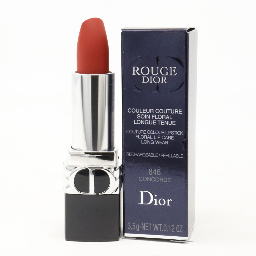 (846 Concorde (Matte)) Dior Rouge Dior Lipstick  0.12oz/3.5g New With Box