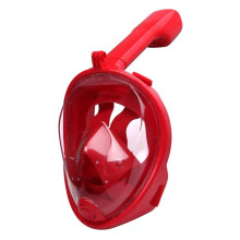 (Red, L/XL) Swimming Diving Mask Full Face Anti-fog Snorkeling Scuba Diving Mask Underwater Spearfishing Mask Glasses Training Mask