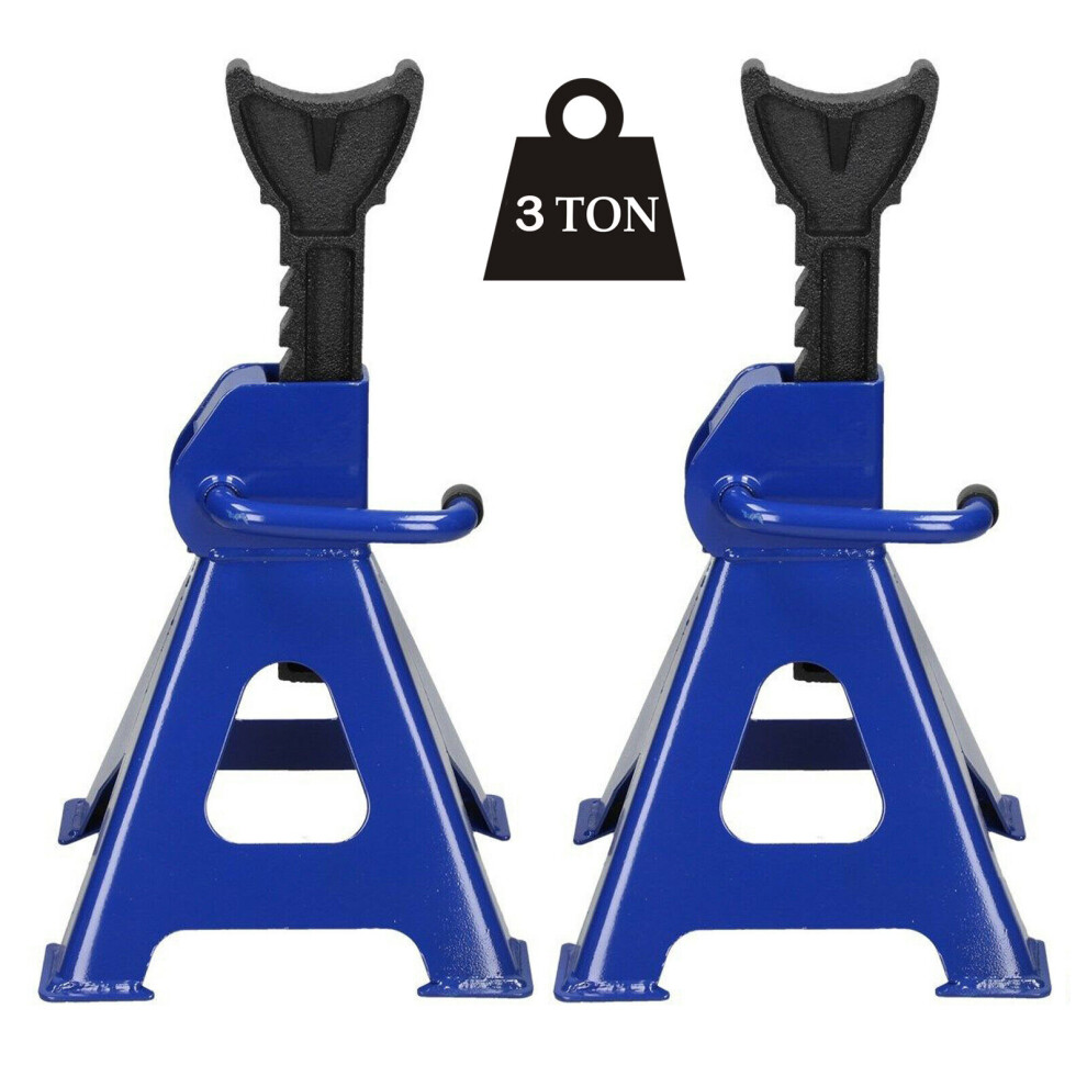 Steel Jack Stand 3 Ton 2pcs Heavy Duty Portable Floor Axle Stand Adjustable Height 290-430MM Lift Wind Up for Car Van Repair-image-OPC-PBFVDMM-NEW
